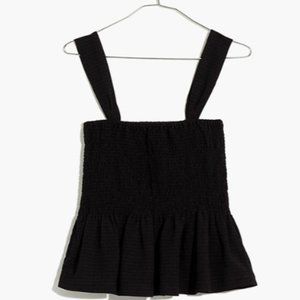 Madewell Smocked Peplum Tank